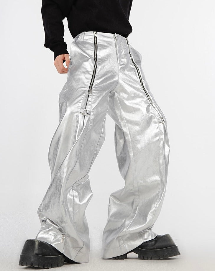 Unisex New Casual Custom Design Zipper Pants