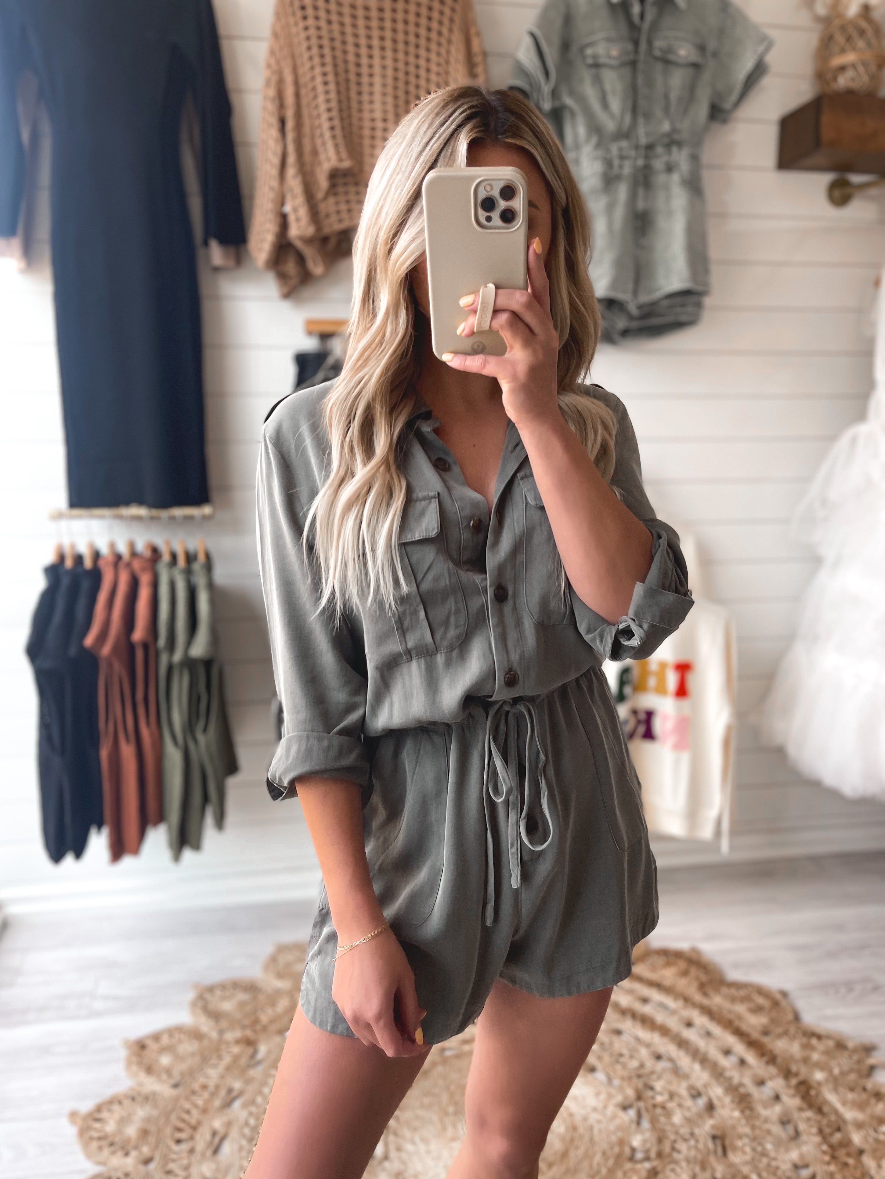 Essential Ease Romper in Olive