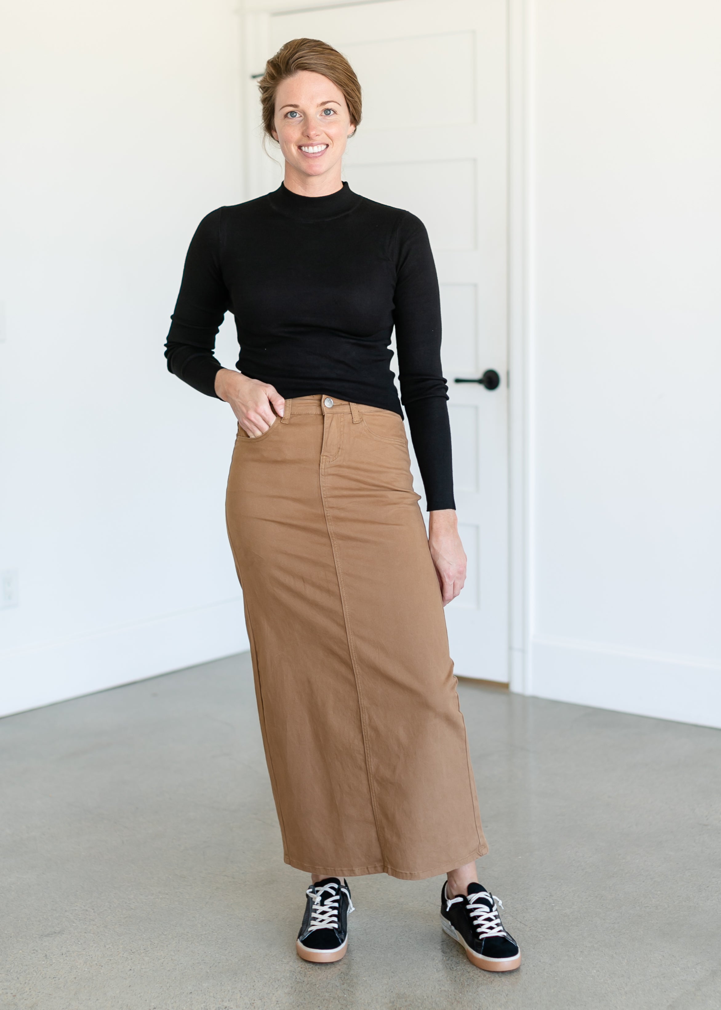Stella Toasted Coconut Denim Maxi Skirt